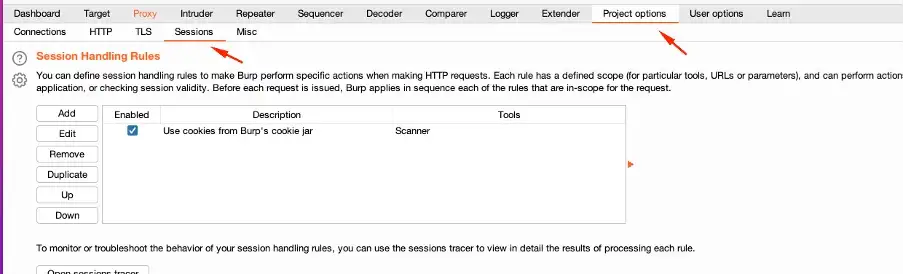 Using Burp macro to update anti csrf token in DVWA Step 1