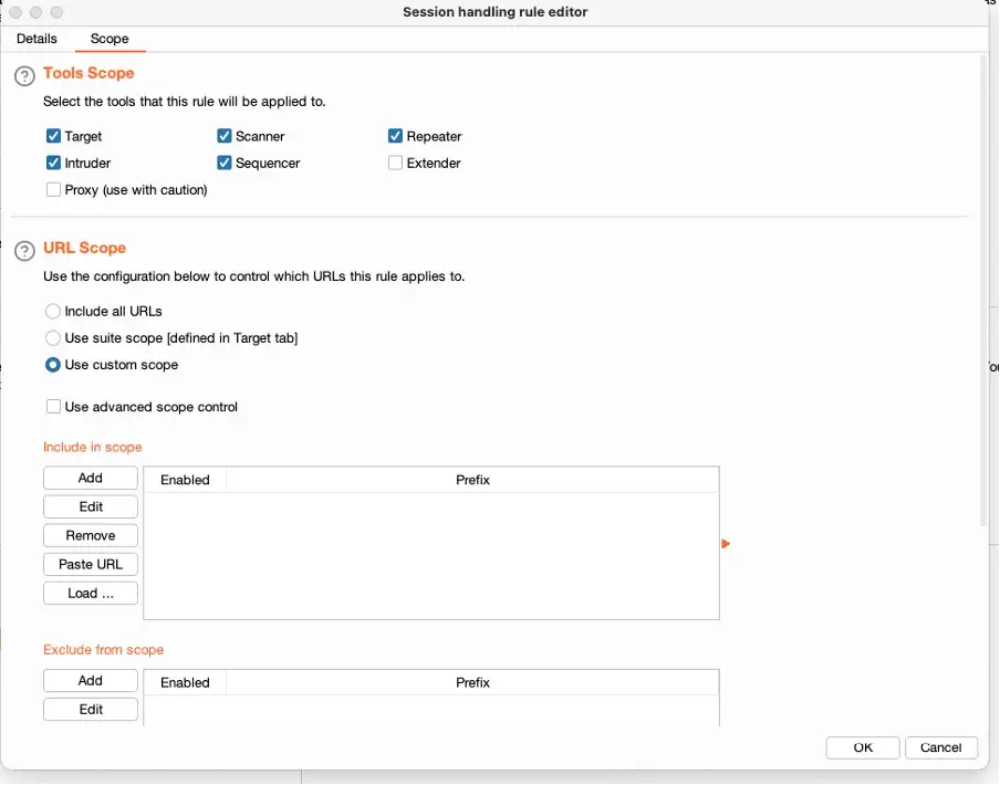 Using Burp macro to update anti csrf token in DVWA step 8