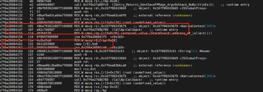 Figure 3: Assembly instructions when gc() is called