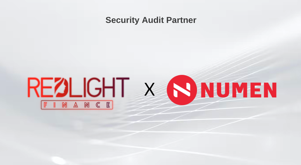 RedLight Finance x Numen Partnership Graphic